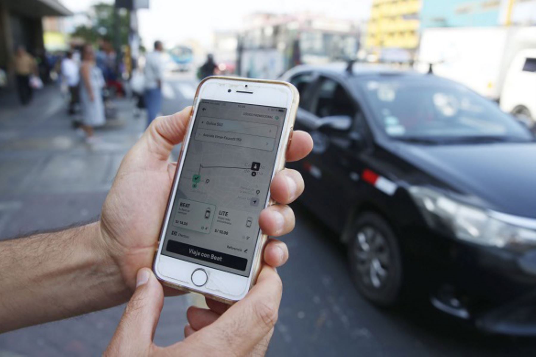 Los aplicativos de taxi cambiaron el panorama de este medio de transporte en el Perú. ANDINA/Difusión