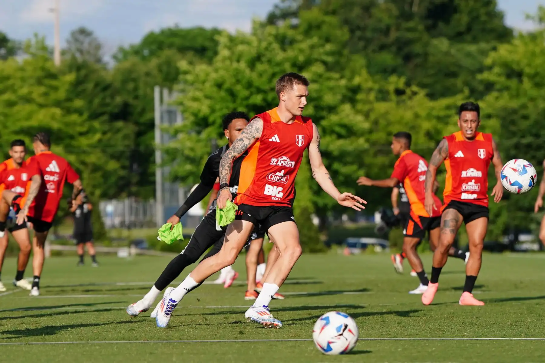 Entrenamiento de la selección peruana, juega este viernes 14 de junio su último amistoso previo a la Copa América en el Estadio Subaru Park, en Chester, Pensilvania (Estados Unidos).
Foto: ANDINA/Difusión