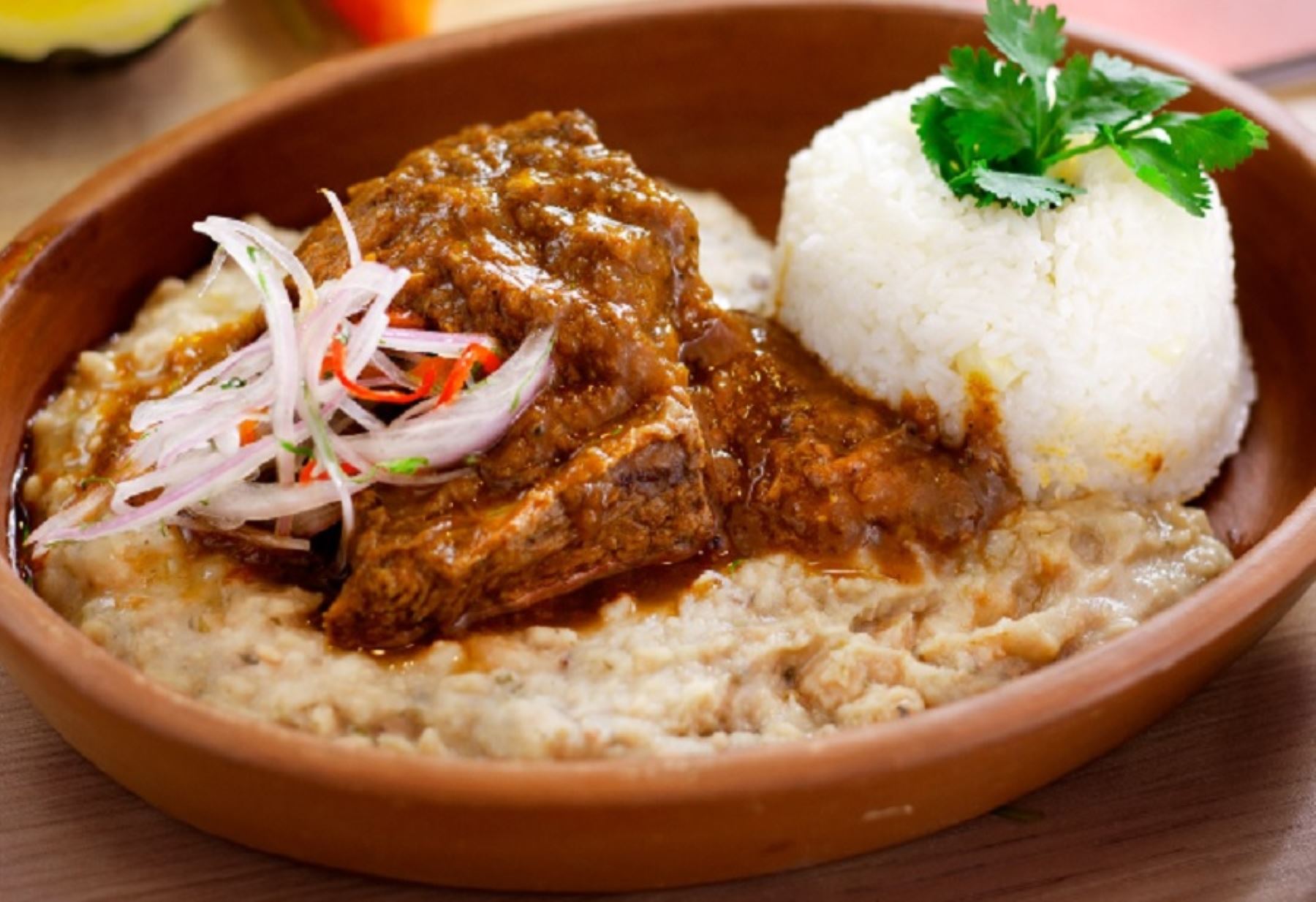 Seco de cabrito (Goat stew with beans) Iconic dish of Lambayeque and Chiclayo gastronomy. Photo: ANDINA/Difusión. 