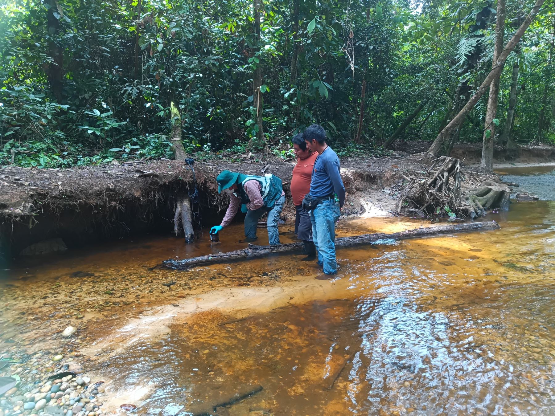 Especialistas de la ANA realizaron el monitoreo de las aguas de diversos ríos y otras fuentes hídricas ubicadas en el distrito de Manseriche, región Loreto.