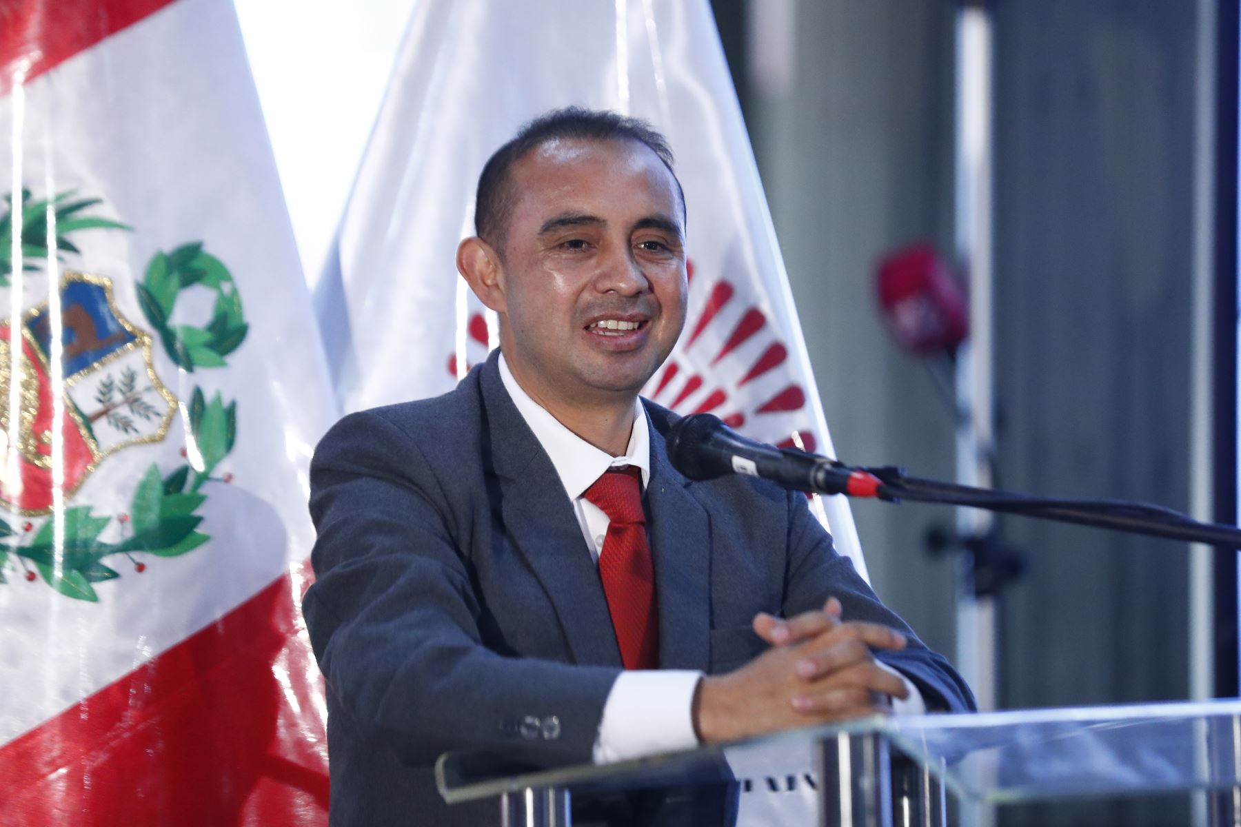 Koki Noriega, presidente de la ANGR y gobernador regional de Áncash. Foto: ANDINA/Daniel Bracamonte.