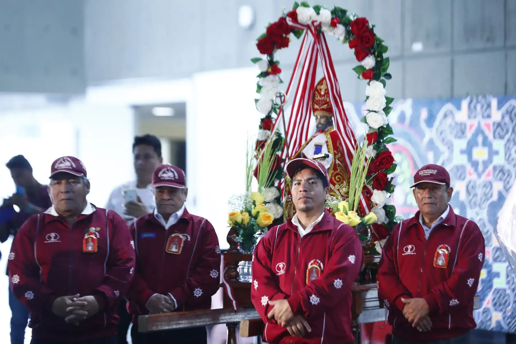 Miembros de la Diócesis de Chimbote llegaron a Lima para participar en el lanzamiento oficial de la fiesta de San Pedrito de Chimbote - Edición Bicentenario, en la sede del Ministerio de Cultura en San Borja. Foto: ANDINA/Daniel Bracamonte