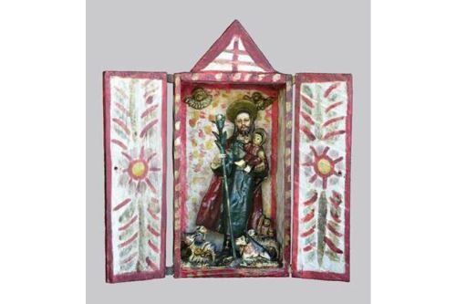 Se trata de esculturas y un retablo que retrata la relación entre San José y el niño Jesús, que son parte de la colección que destaca el amor incondicional entre un padre y su hijo. Foto: ANDINA/Difusión