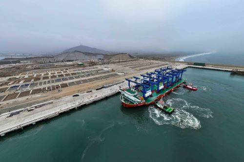 Construcción del puerto de Chancay. ANDINA/Difusión