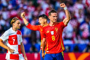 España celebra la goleada 3-0 a Croacia por la Eurocopa 2024. 