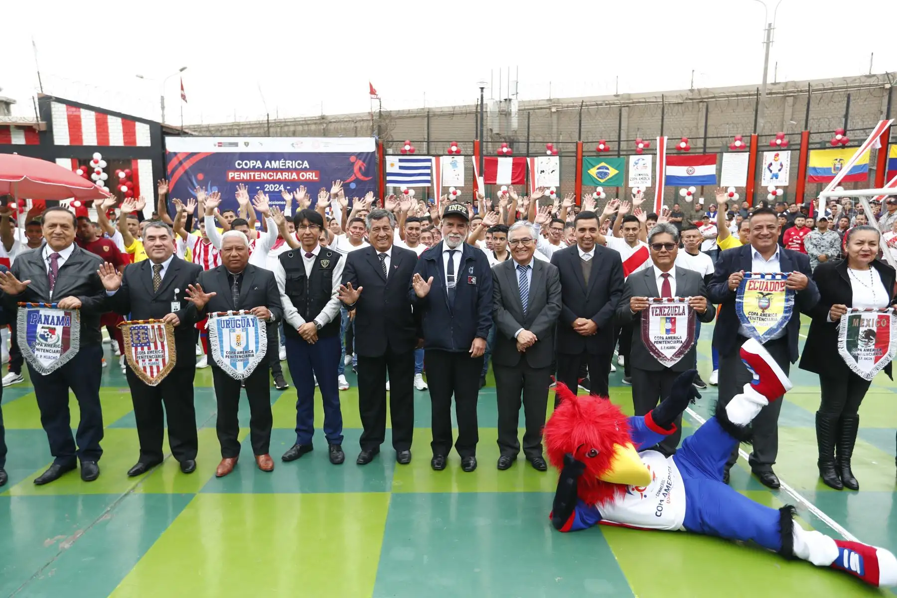 El Instituto Nacional Penitenciario INPE inauguró la Copa América Penitenciaria 2024 en el Establecimiento Penitenciario del Callao, evento deportivo en el que participan internos de 12 penales del Perú. Foto: ANDINA/Daniel Bracamonte