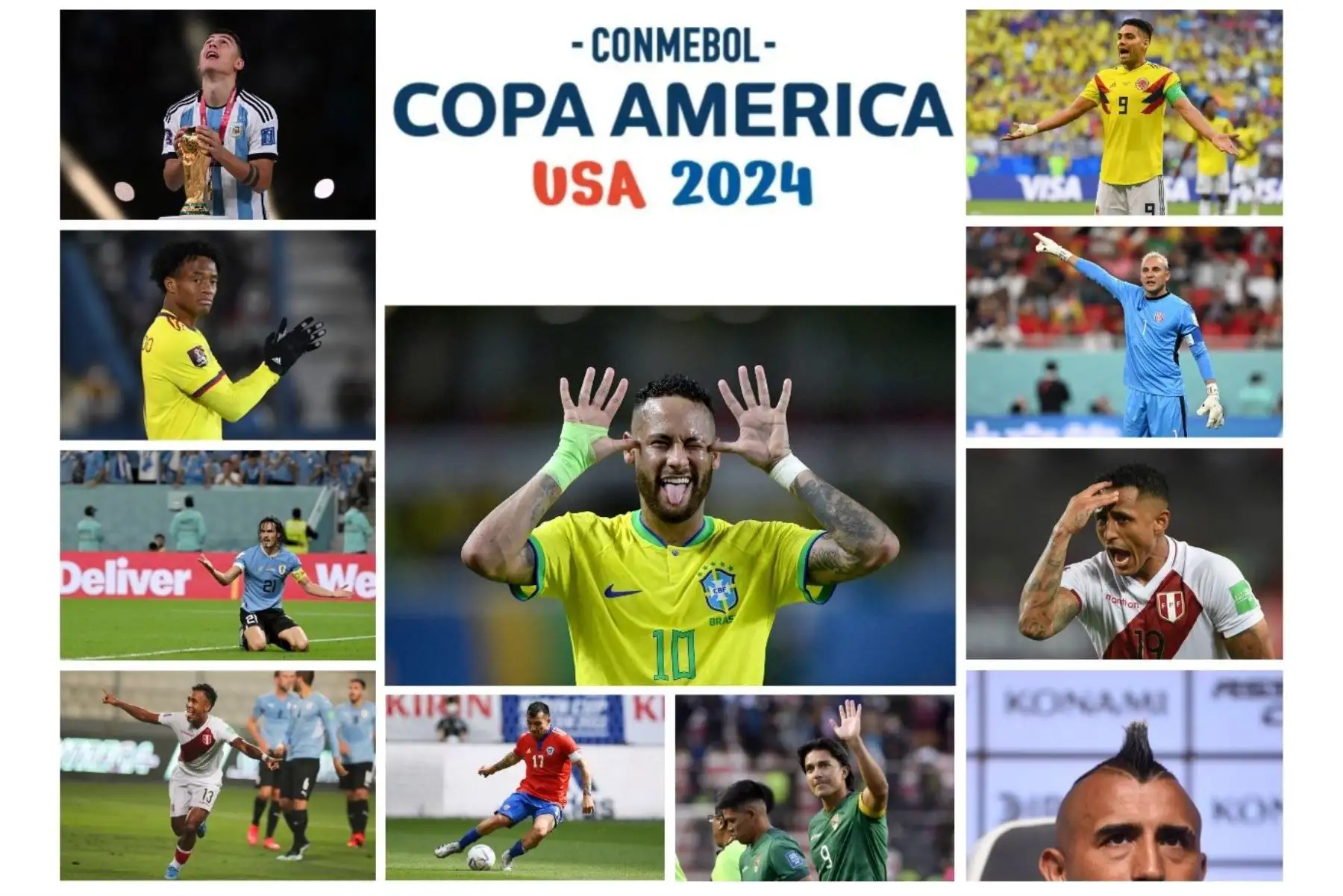 Esta edición de la Copa América congregará a varias estrellas del balompié mundial, incluyendo a los actuales campeones del mundo. Sin embargo, también habrán varios jugadores históricos que se perderán esta edición. Aquí la galería de los grandes ausentes de esta importante contienda continental. Foto: Composición hecha con fotos de AFP