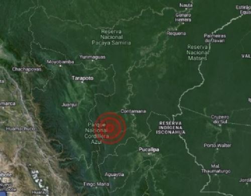 Un temblor de magnitud 4.2 remeció la madrugada de hoy la localidad de Pampa Hermosa, en la provincia de Ucayali, región Loreto, informó el IGP.