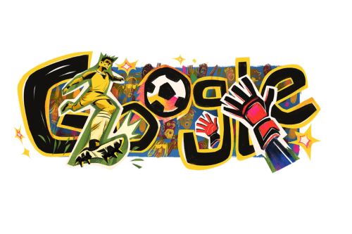 En el doodle se retrata tanto los jugadores de fútbol como la afición, que alienta a su equipo favorito.