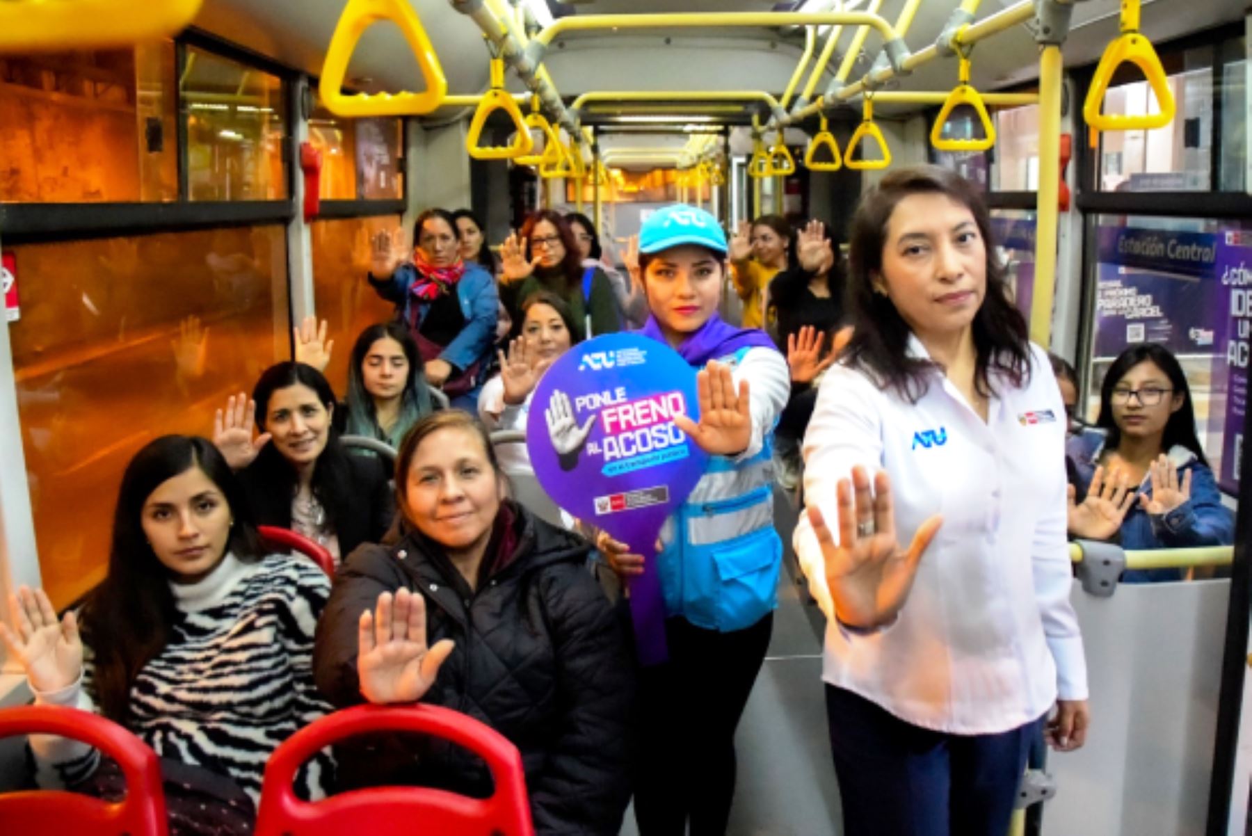 Metropolitano: campaña “Ponle freno al acoso” llegó a la estación Central. Foto: ANDINA/Difusión.