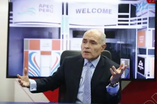 Carlos Vásquez, titular de la Reunión de Altos Funcionarios de APEC. ANDINA/Daniel Bracamonte