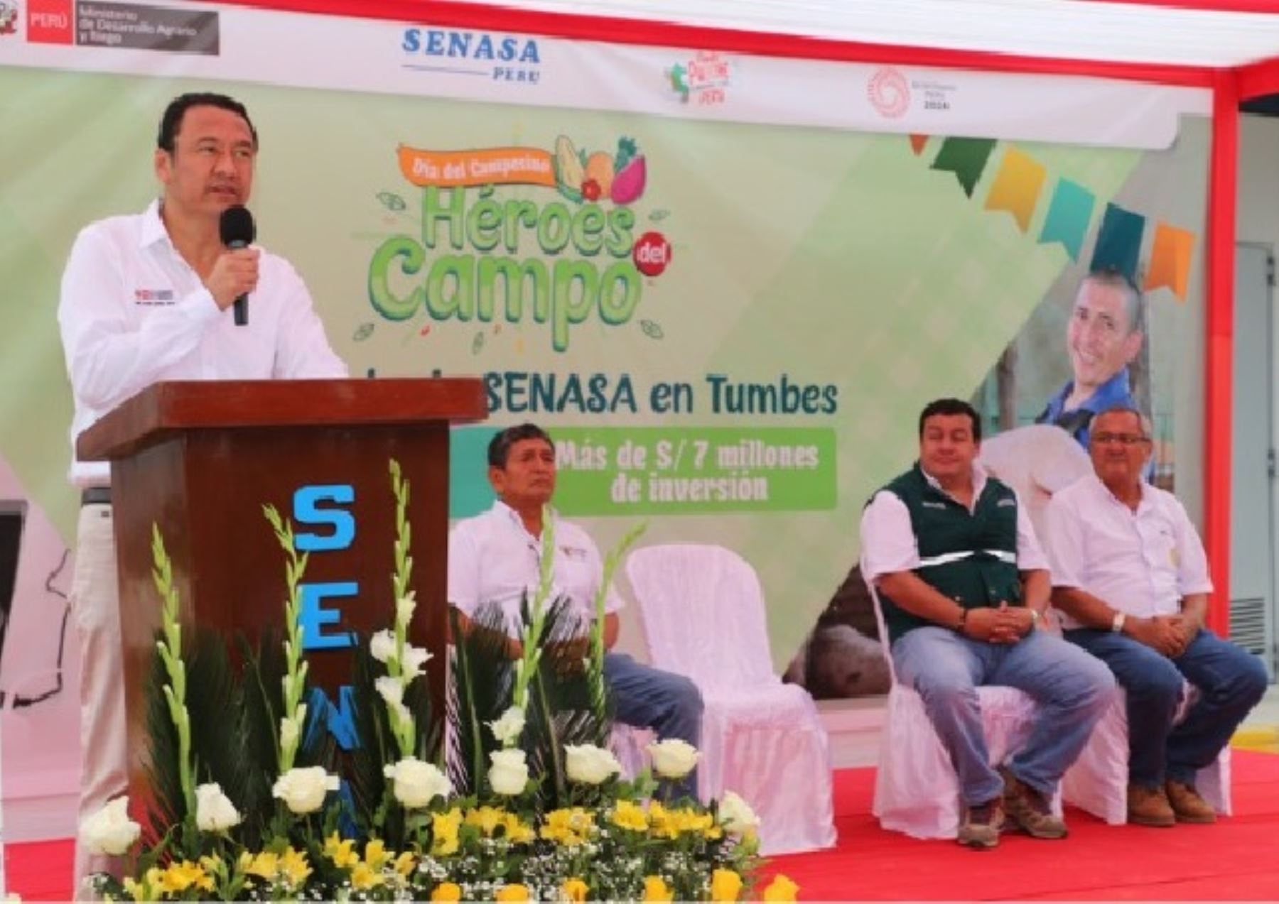 Ministro de Desarrollo Agrario y Riego, Ángel Manero, inauguró la nueva sede de Senasa en Tumbes que ayudará a mejorar la competitividad de esa región y beneficiará a los productores y consumidores locales. ANDINA/Difusión