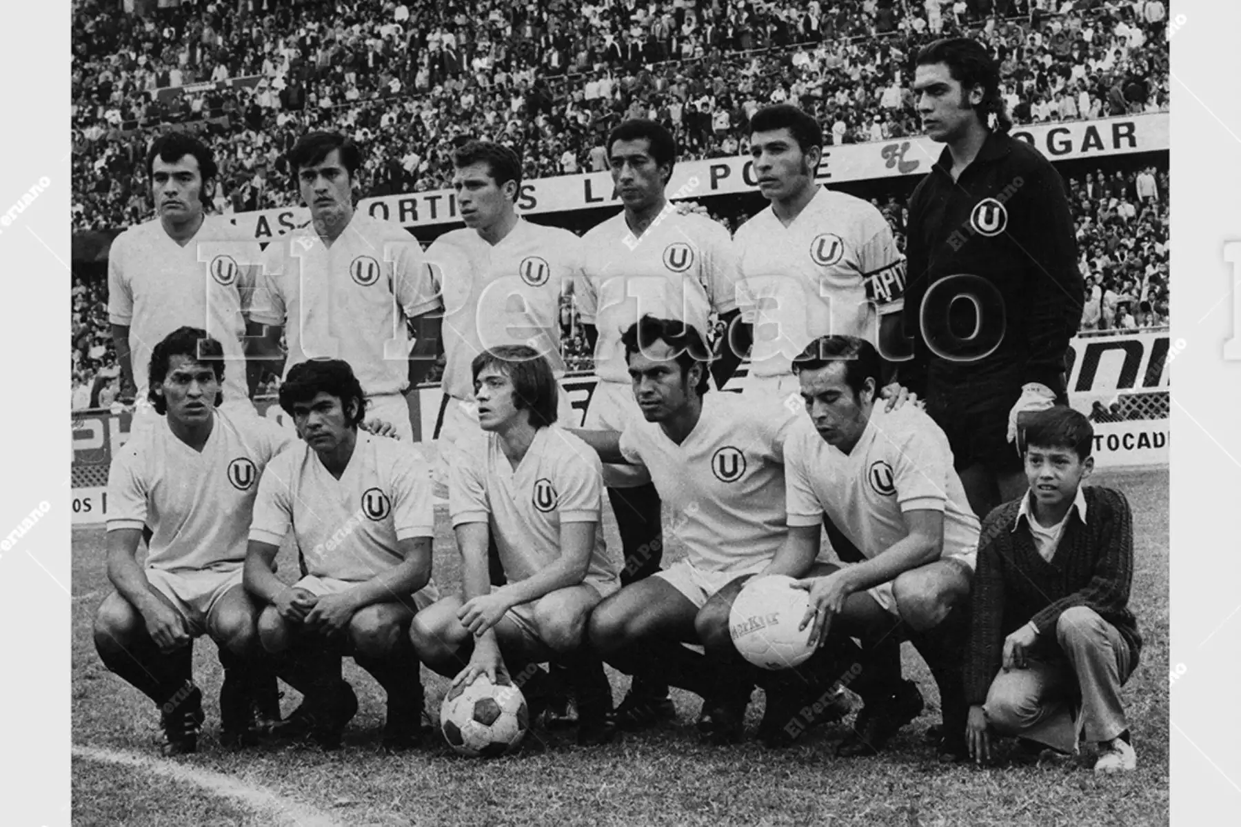 Lima - 12 setiembre 1972 / El arquero Humberto Horacio Ballesteros en la formación de Universitario de Deportes subcampeón de la Copa Libertadores de América. Foto: Archivo Histórico de El Peruano