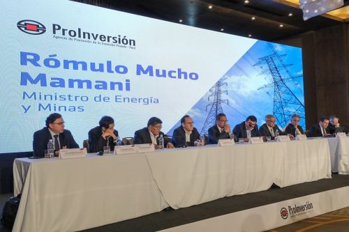 ProInversión con la presencia del ministro de Energía y Minas, Rómulo Mucho, adjudicó tres proyectos de transmisión eléctrica que demandará una inversión de 329 millones de dólares. Foto: Cortesía.