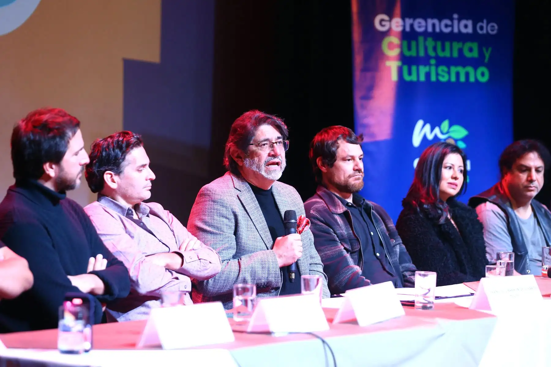 La municipalidad de Miraflores realiza conferencia para presentar  el evento denominado " Rock en el Teatro", una nueva propuesta de la municipalidad y de la productora Xaria Music, que mostrará lo mejor del rock nacional en el auditorio Julio Ramón Ribeyro del Centro Cultural Ricardo Palma.
Foto: ANDINA/Eddy Ramos