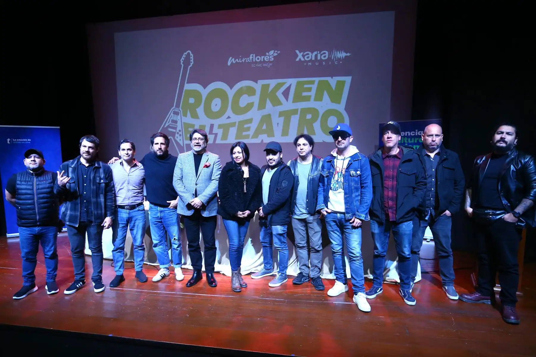 La municipalidad de Miraflores realiza conferencia para presentar  el evento denominado " Rock en el Teatro", una nueva propuesta de la municipalidad y de la productora Xaria Music, que mostrará lo mejor del rock nacional en el auditorio Julio Ramón Ribeyro del Centro Cultural Ricardo Palma.
Foto: ANDINA/Eddy Ramos