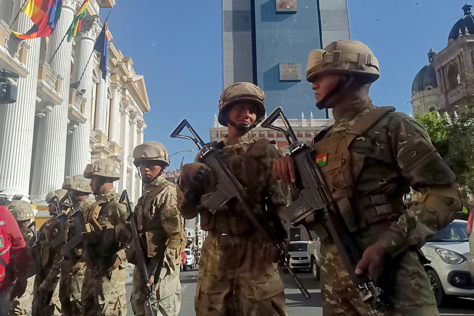 El presidente de Bolivia denuncia "movilizaciones irregulares" de militares en La Paz.
Foto: EFE