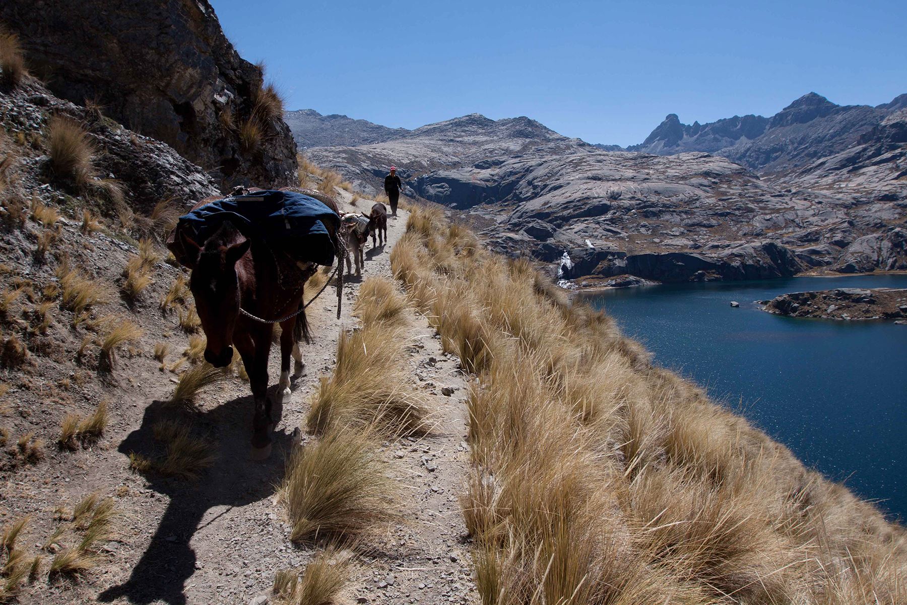 Lima - 2014 / Parte del Camino Inca o Qhapaq Ñan aledaño a la laguna Mullucocha en Yauyos. Foto: Ministerio de Cultura