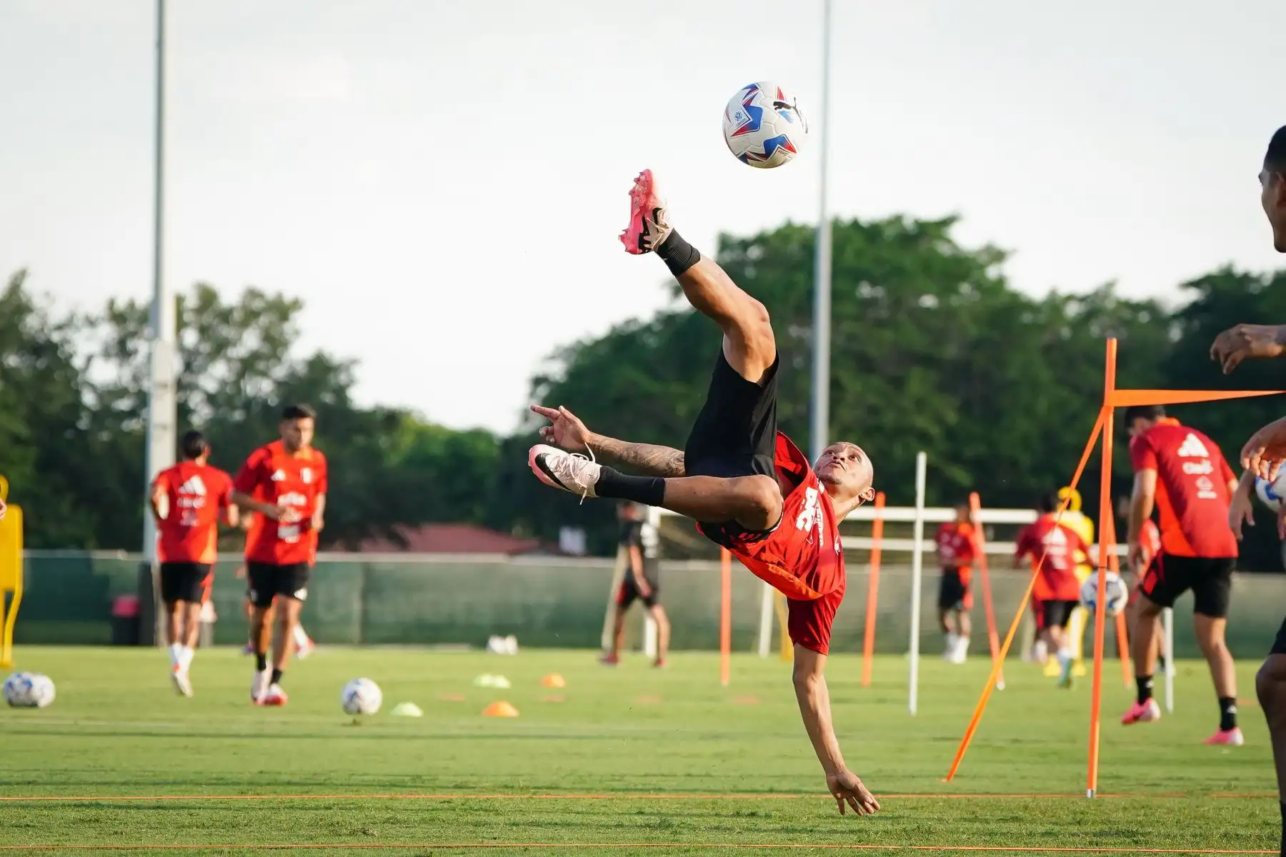 Entrenamiento de la selección peruana en Miami para enfrentar su tercer partido ante Argentina por el Grupo A de la Copa América. Foto: Selección Peruana