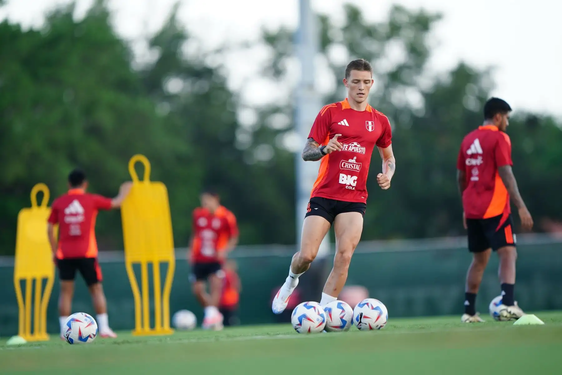 Entrenamiento de la selección peruana en Miami para enfrentar su tercer partido ante Argentina por el Grupo A de la Copa América. Foto: Selección Peruana