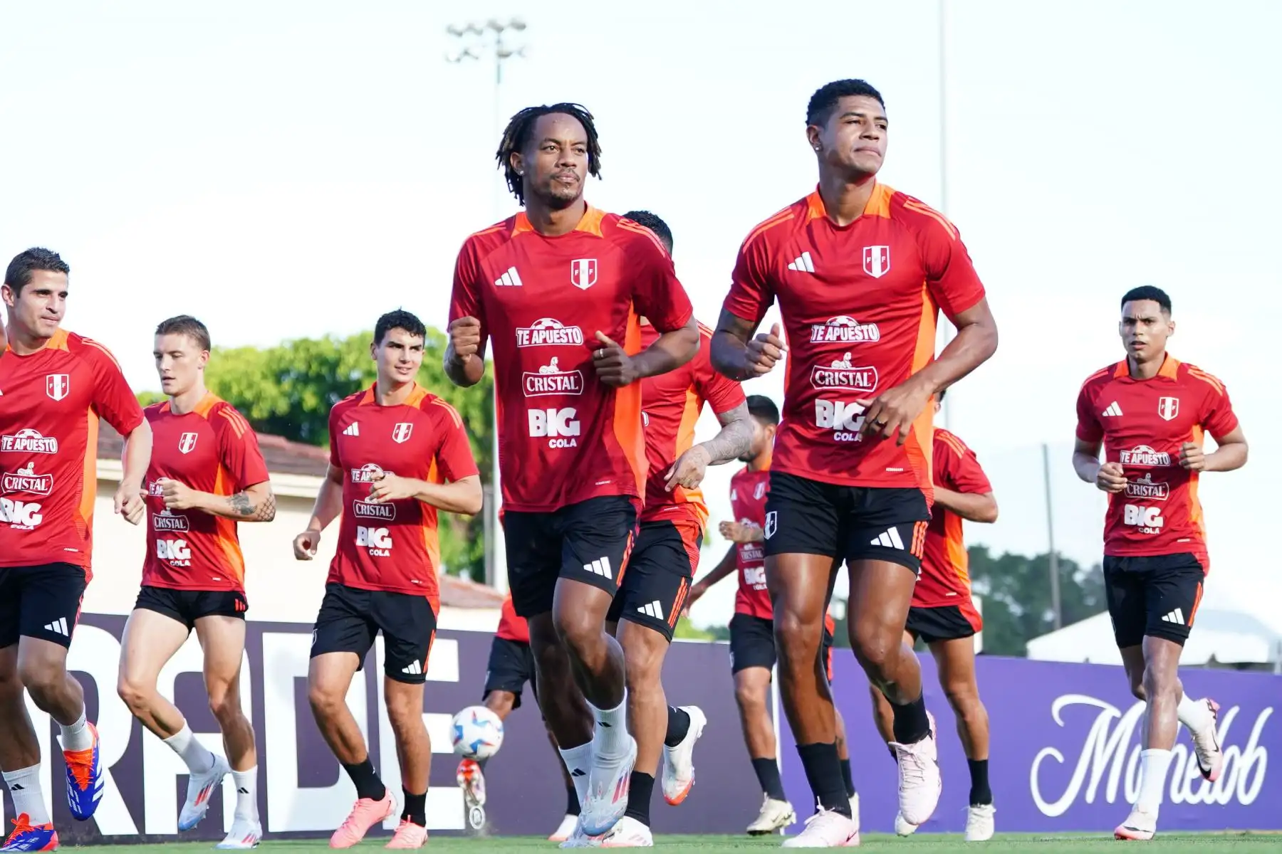 Entrenamiento de la selección peruana en Miami para enfrentar su tercer partido ante Argentina por el Grupo A de la Copa América. Foto: Selección Peruana