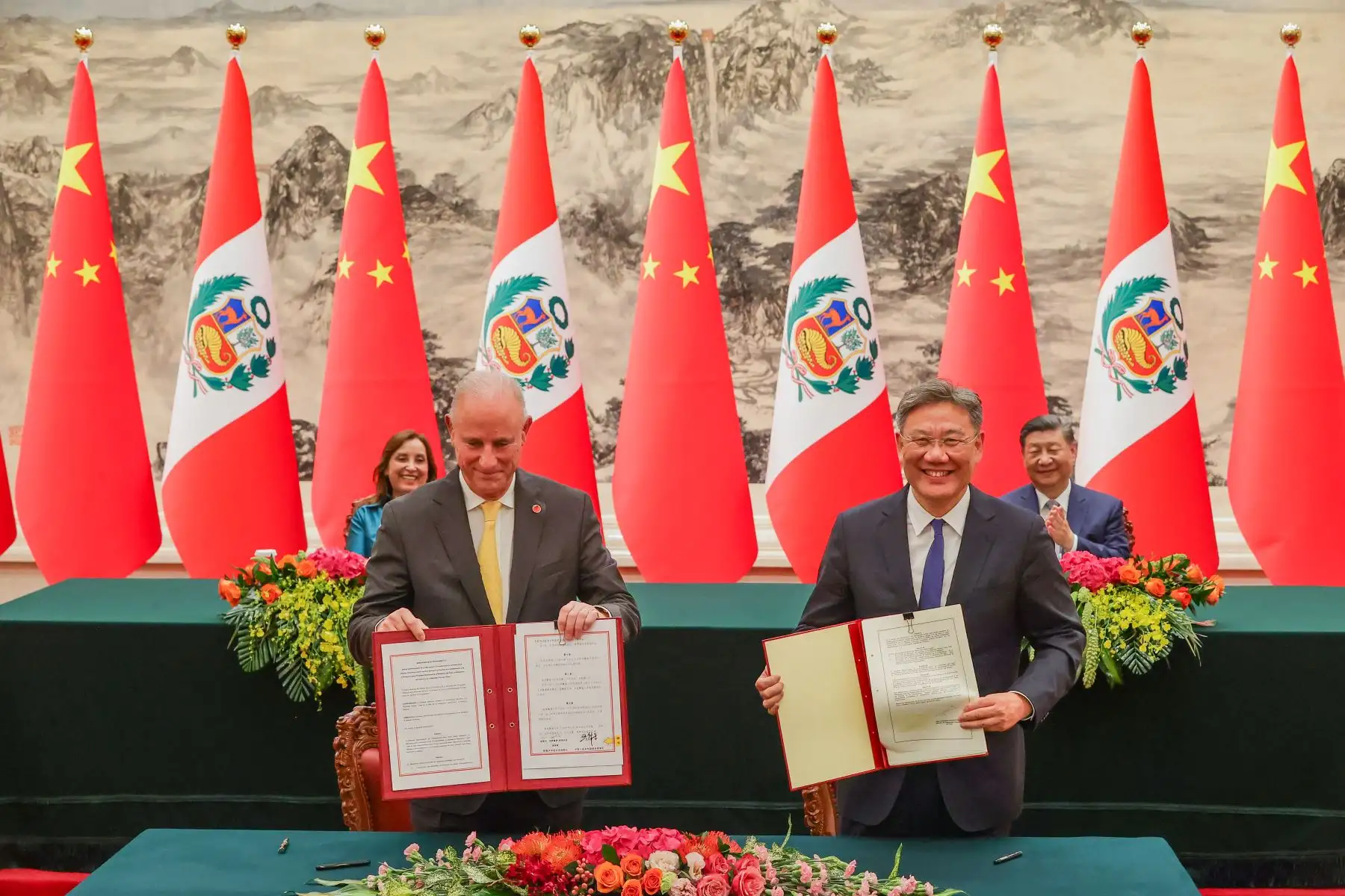 Ceremonia de firma de convenios entre gobierno peruano y la República Popular China. Foto: ANDINA/Prensa Presidencia