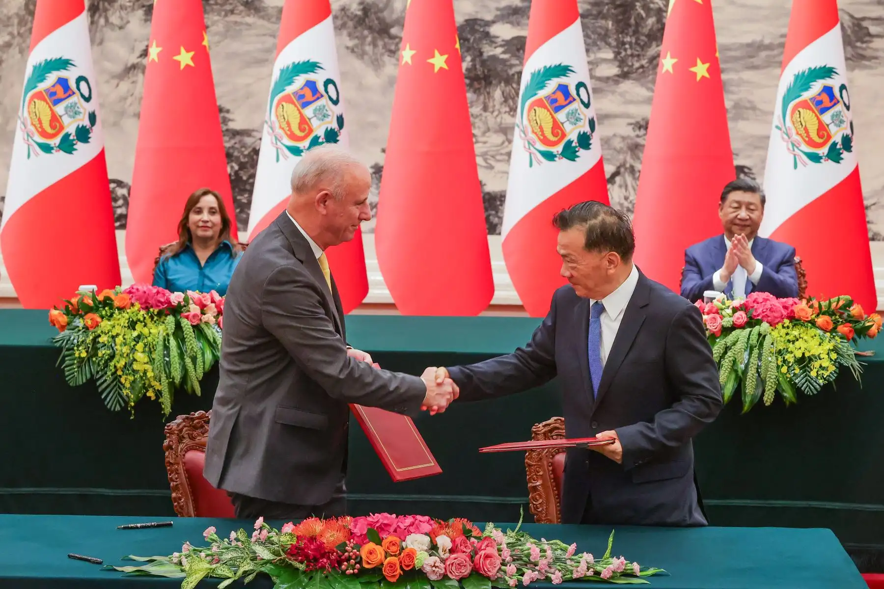 Ceremonia de firma de convenios entre gobierno peruano y la República Popular China. Foto: ANDINA/Prensa Presidencia