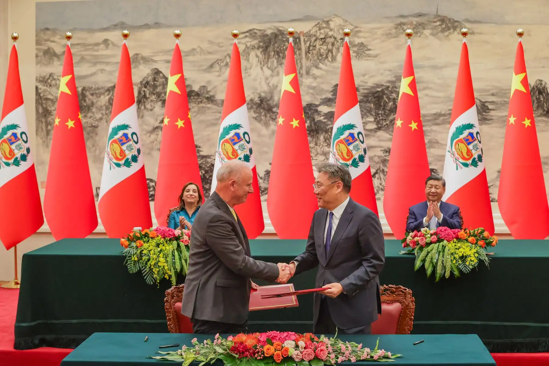 Ceremonia de firma de convenios entre gobierno peruano y la República Popular China. Foto: ANDINA/Prensa Presidencia