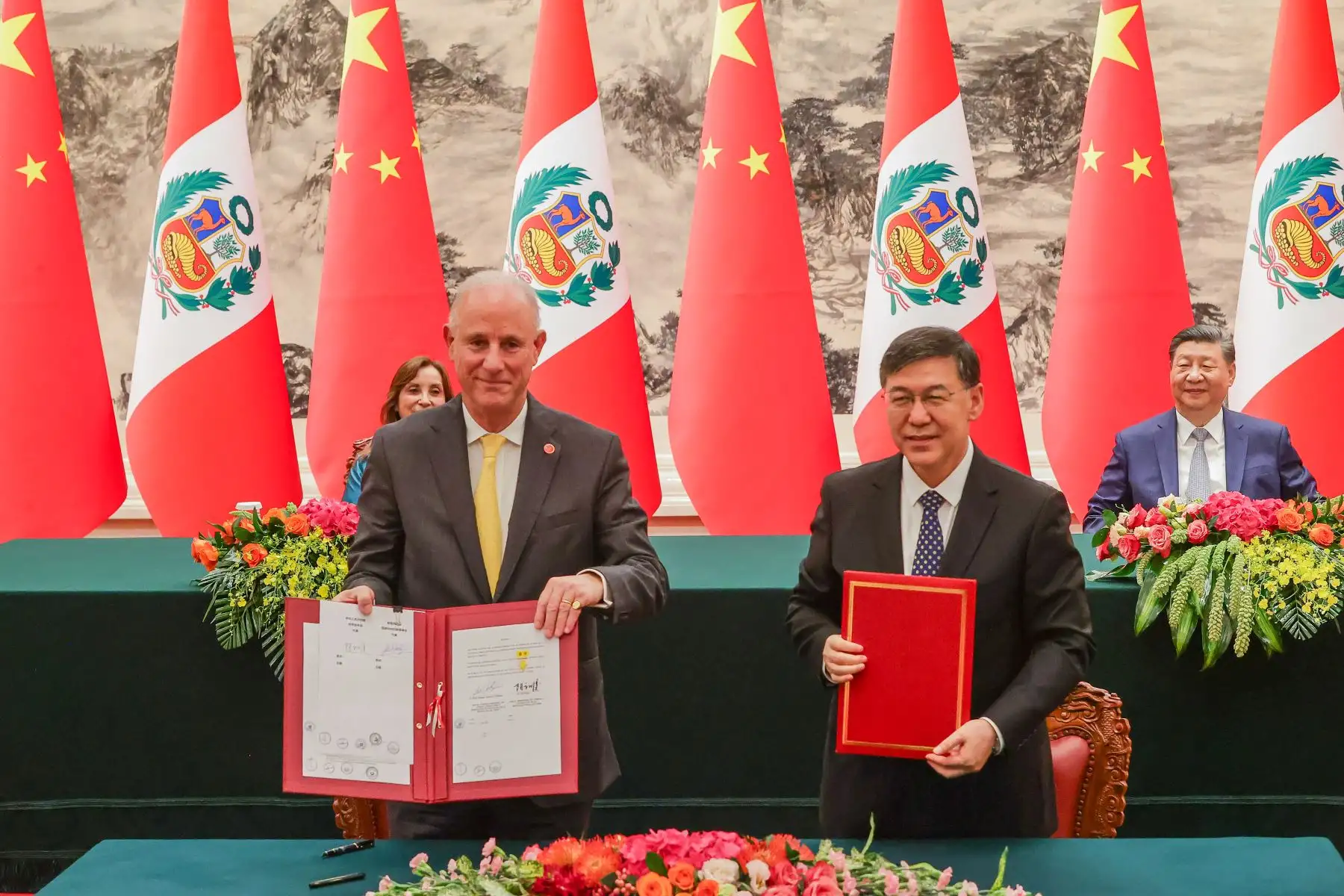 Ceremonia de firma de convenios entre gobierno peruano y la República Popular China. Foto: ANDINA/Prensa Presidencia