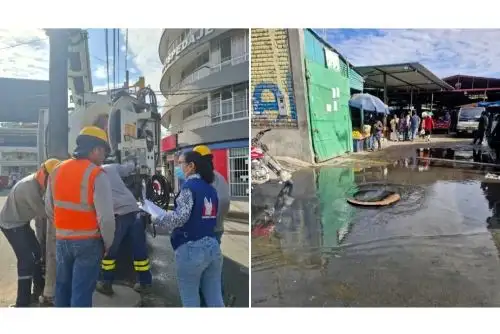 Fotografías publicadas por la Defensoría muestran el sector de Piura afectado por el desborde de aguas residuales. Foto: Defensoría del Pueblo/Difusión.