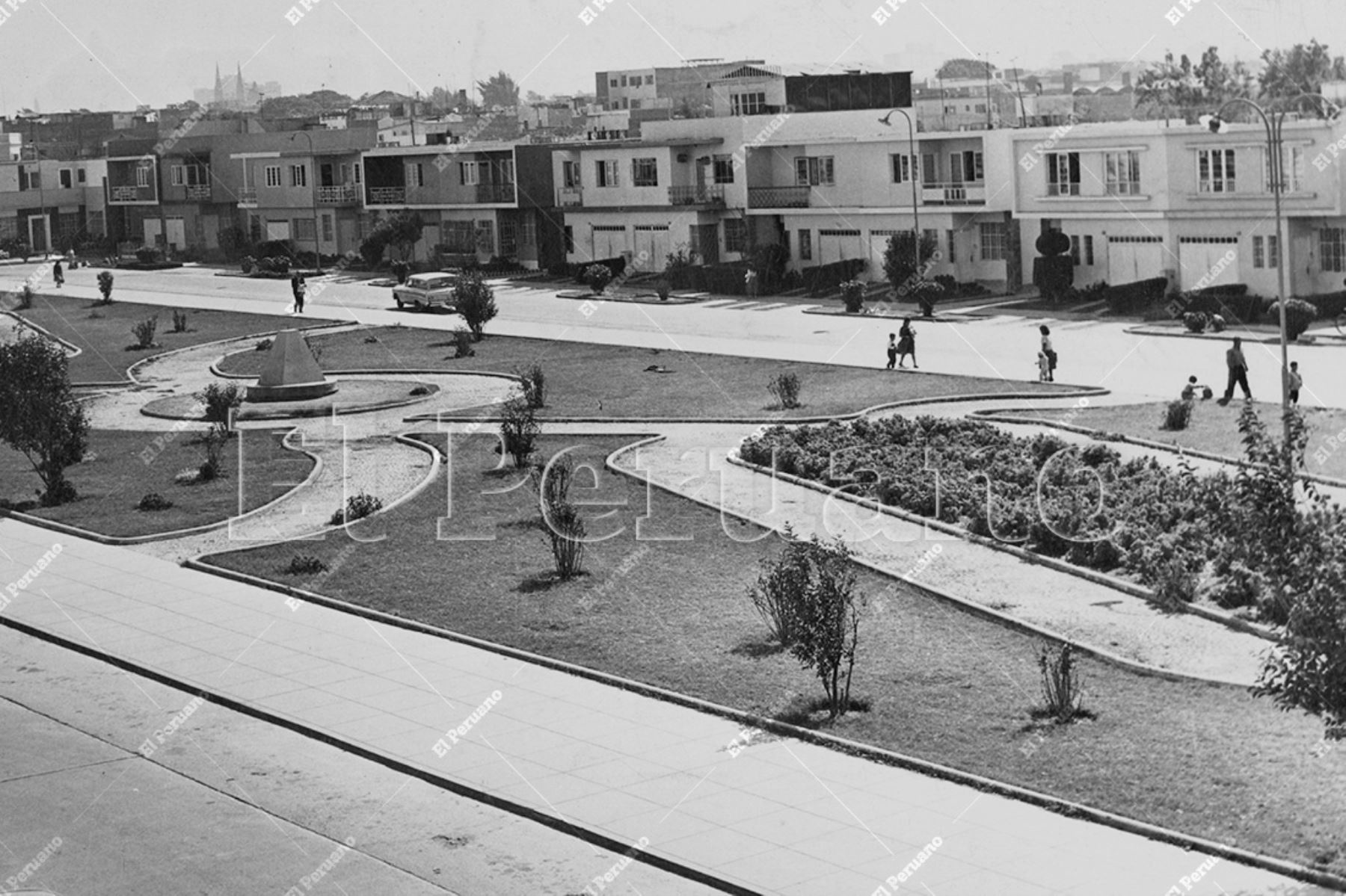 Lima - 8 agosto 1963 / Vista del parque Amoretti en Magdalena.  Foto: Archivo Histórico de El Peruano