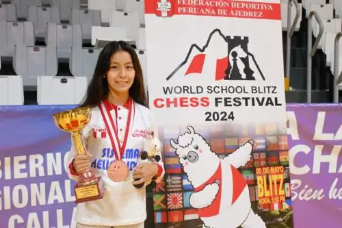 María Jiménez Salas obtuvo la medalla de oro para el Perú en el Campeonato Panamericano de Ajedrez Sub-20 Femenino. Foto: ANDINA/Difusión