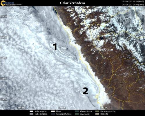 Dos vórtices costeros se desarrollan en esta primera semana de julio frente a la costa de Lima y el norte de Ica.