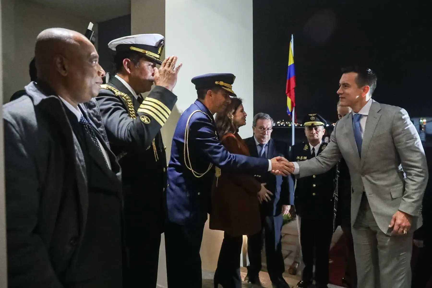 Llegada al Perú del presidente de Ecuador, Daniel Noboa, para participar de la visita oficial y el XV Gabinete Binacional. Foto: ANDINA/Prensa Presidencia