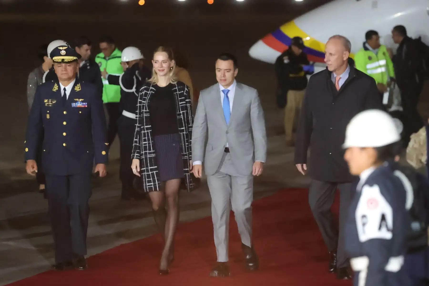 Presidente de Ecuador, Daniel Novoa arriba a nuestro país para la reunión bilateral Perú  Ecuador. Foto: ANDINA/Melina Mejía