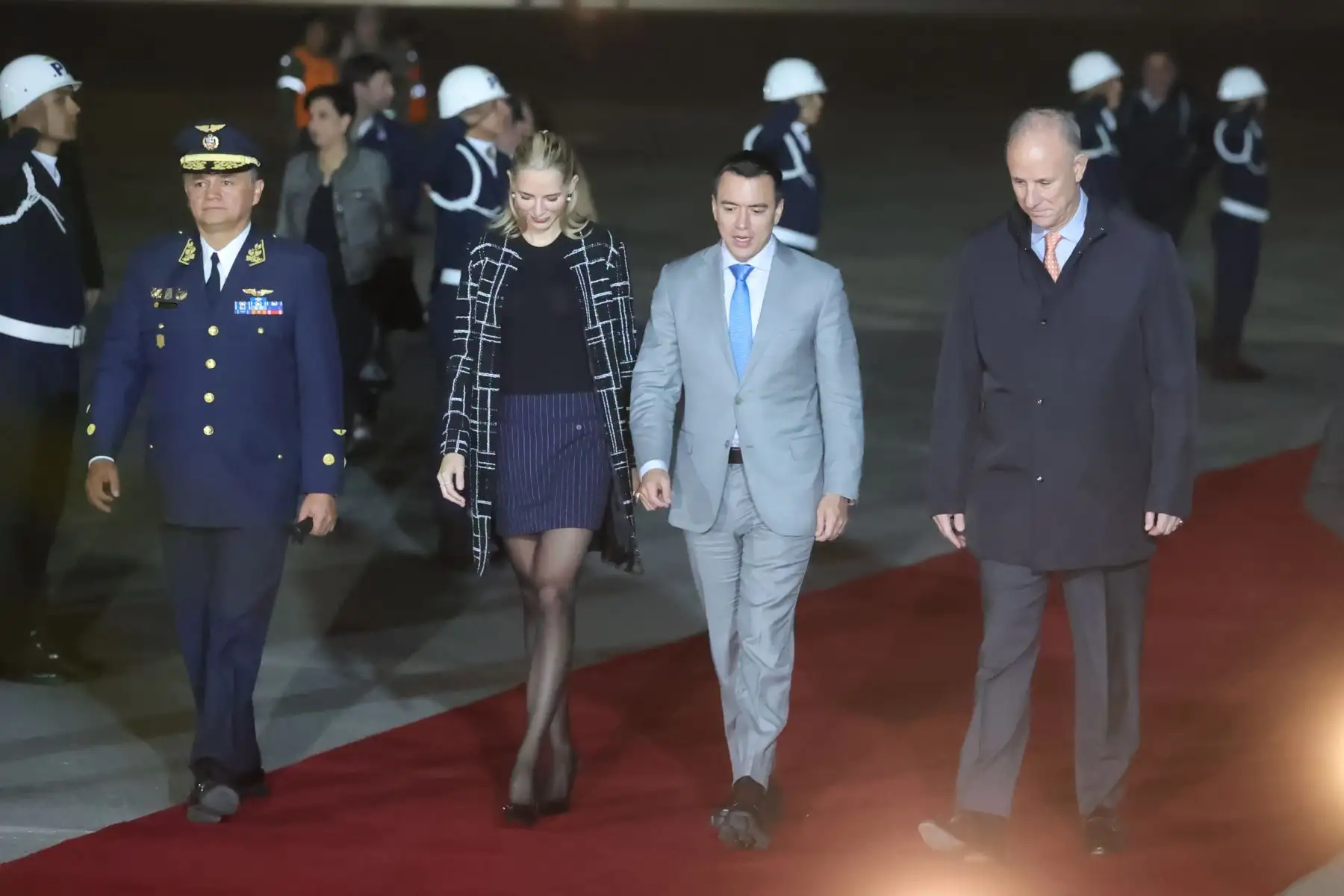 Presidente de Ecuador, Daniel Novoa arriba a nuestro país para la reunión bilateral Perú  Ecuador. Foto: ANDINA/Melina Mejía
