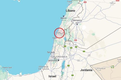 Zona de frontera entre Israel y Líbano. Imagen: Google Maps.