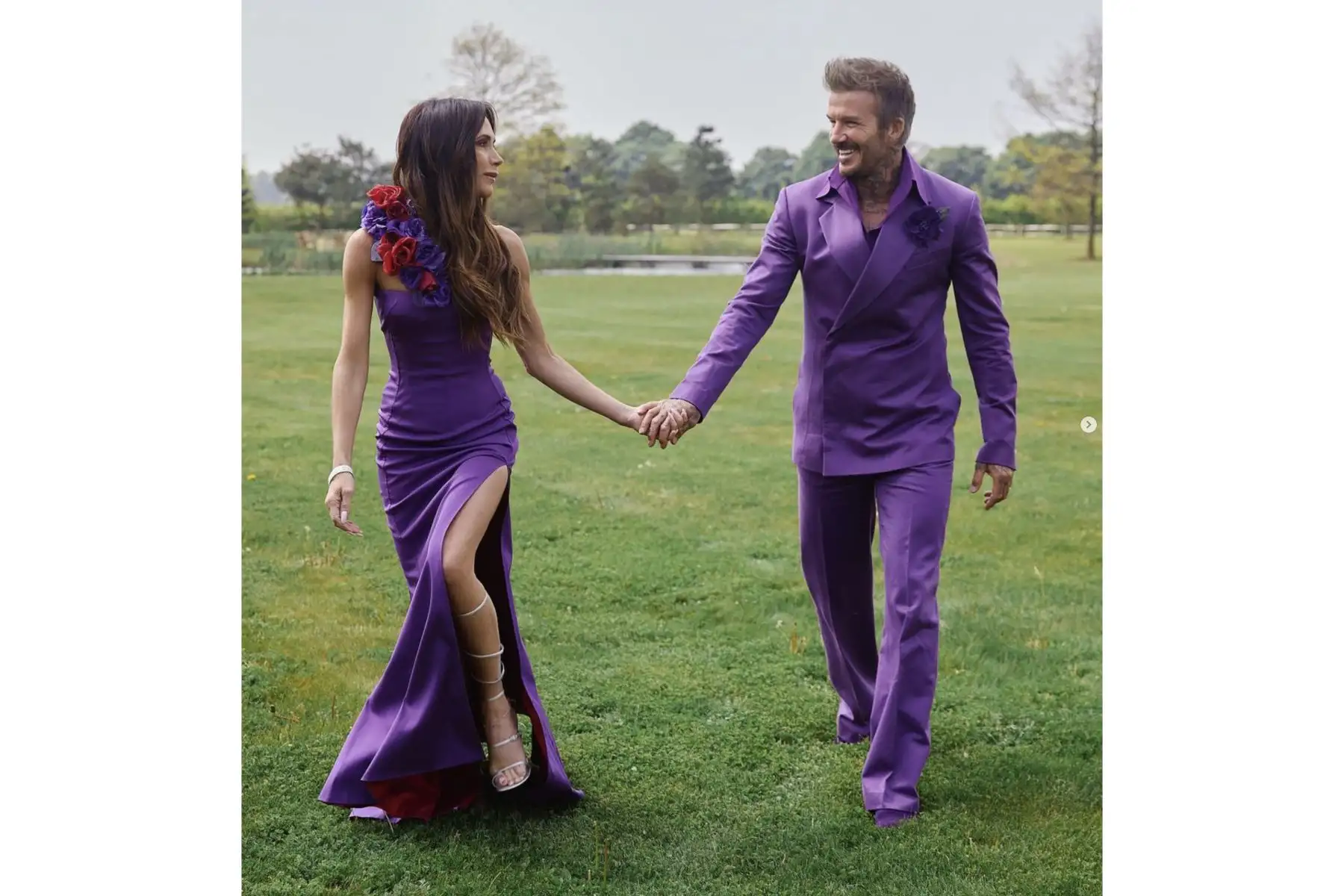 Según los medios entendidos en moda, No está claro si ambos looks son los mismos de Antonio Berardi que lucieron en 1999. Foto: ANDINA/Instagram de David Beckham e Internet