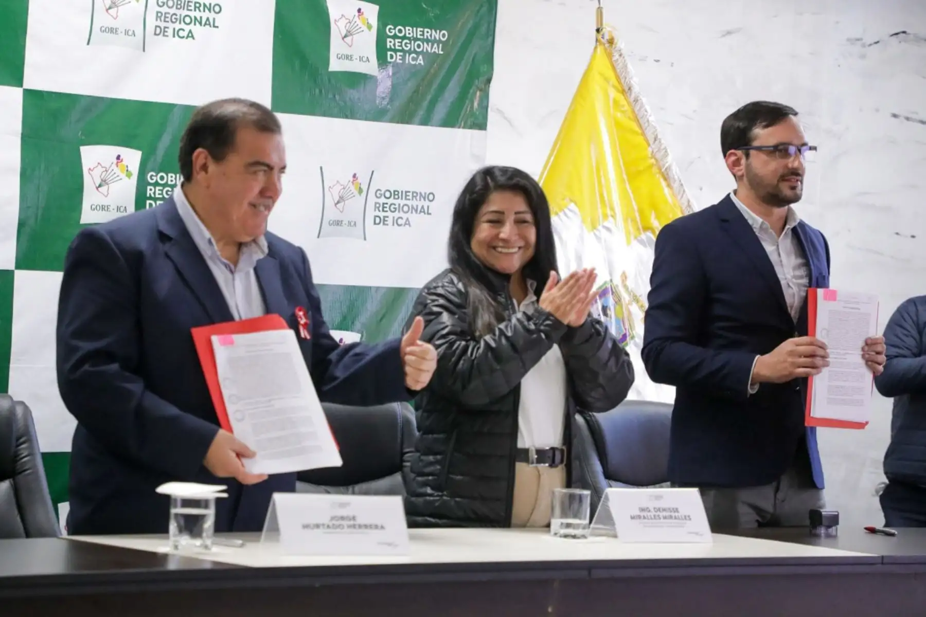 El Gobierno Regional de Ica y los consorcios financista San Isidro y Santa María suscribieron los convenios para la ejecución de dos villas deportivas mediante Obras por Impuestos (OxI), con una inversión de 83 millones de soles. Foto: cortesía.