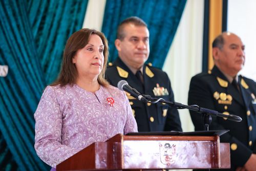 Presidenta Dina Boluarte participa en ceremonia de aniversario de la Dircote