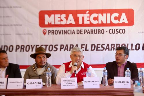 Mesa Técnica en la provincia de Paruro. Foto: ANDINA/difusión.