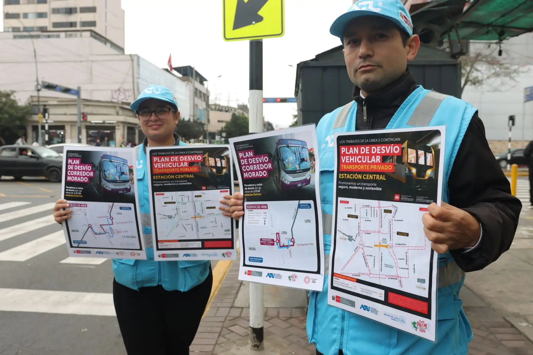 Plan de desvío de transporte público y privado por la a construcción de la Línea 2 del Metro. Recorrido por las avenidas Grau, Paseo de República, Bolivia, Alfonso Ugarte, Guzmán Blanco, 28 de Julio y Plaza Grau. Foto: ANDINA / Lino Chipana.