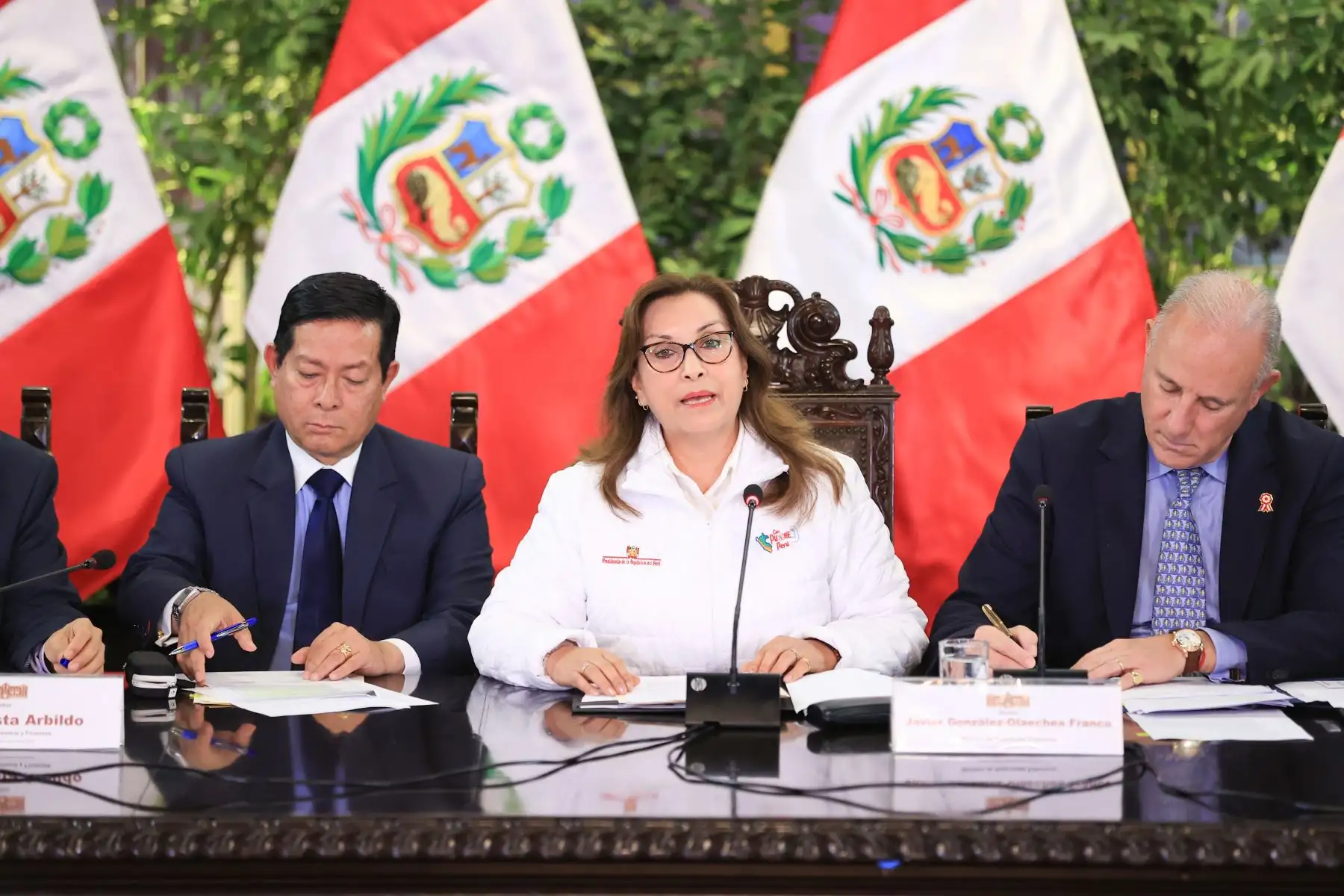 Presidenta Dina Ercilia Boluarte Zegarra brindó un balance de la Visita de Estado que lideró a la República Popular China. Foto. ANDINA/Prensa Presidencia