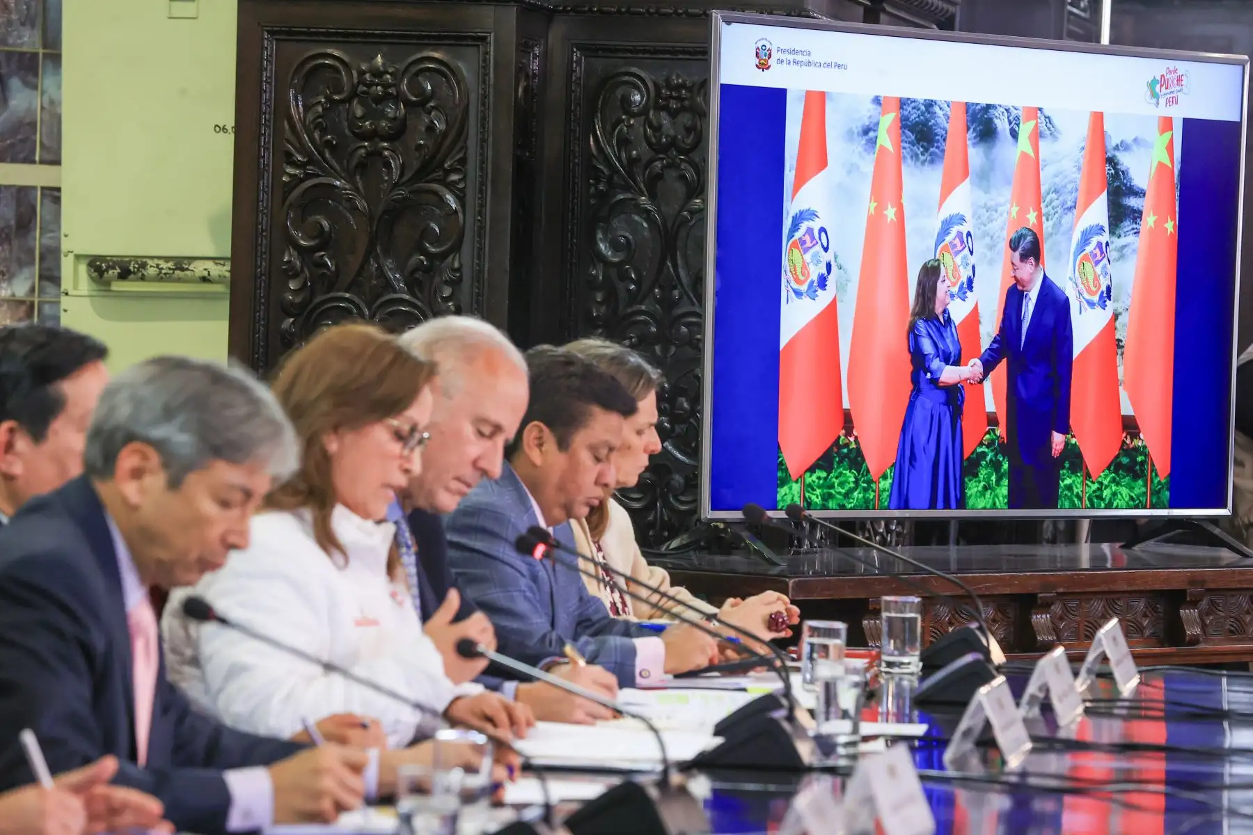 Presidenta Dina Ercilia Boluarte Zegarra brindó un balance de la Visita de Estado que lideró a la República Popular China. Foto. ANDINA/Prensa Presidencia