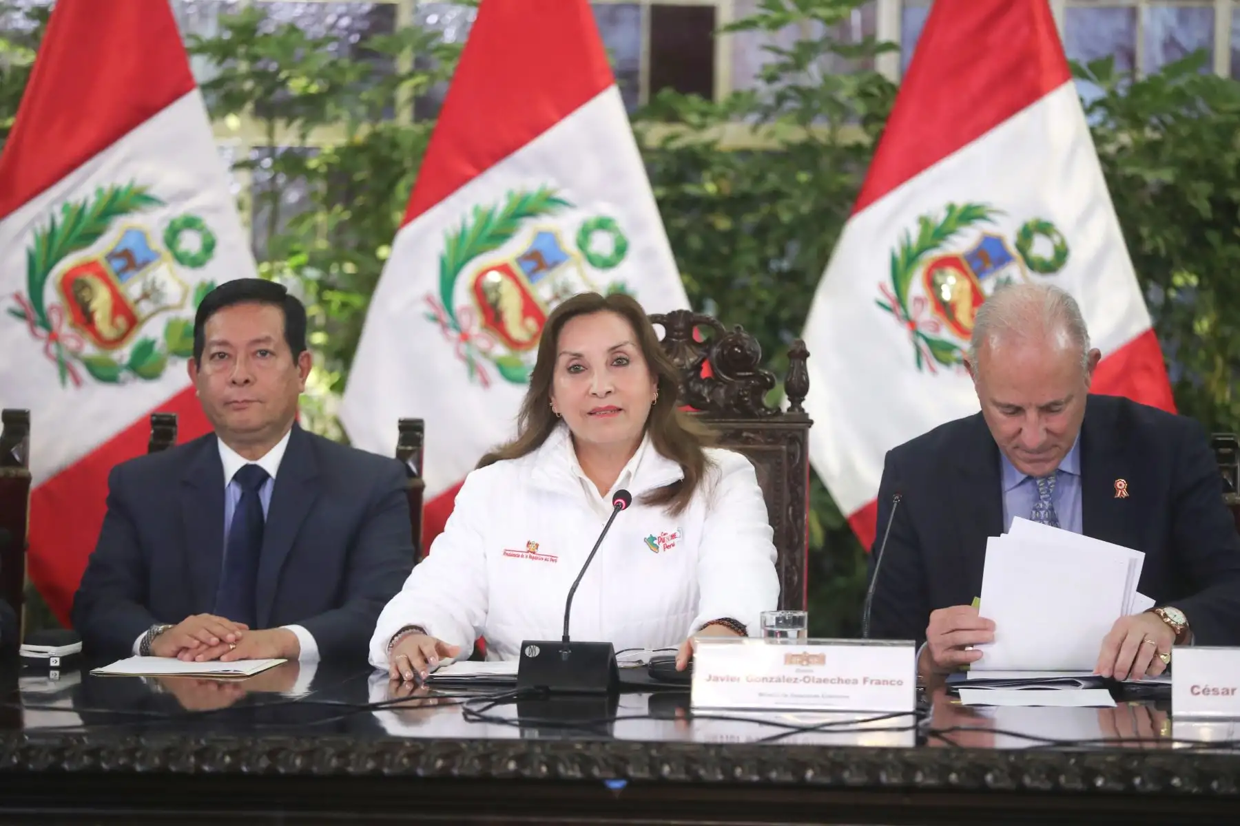 Presidenta Dina Ercilia Boluarte Zegarra brindó un balance de la Visita de Estado que lideró a la República Popular China. Foto. ANDINA/Prensa Presidencia