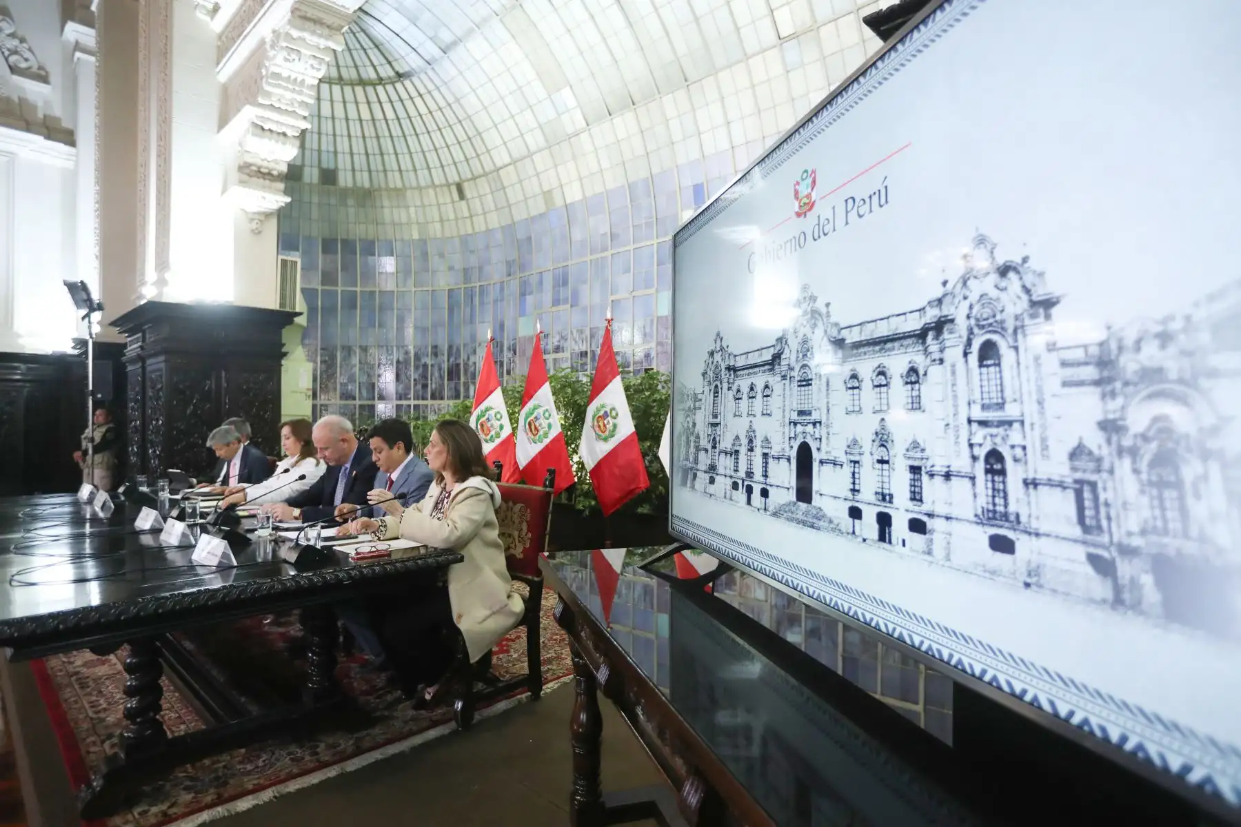Presidenta Dina Ercilia Boluarte Zegarra brindó un balance de la Visita de Estado que lideró a la República Popular China. Foto. ANDINA/Prensa Presidencia