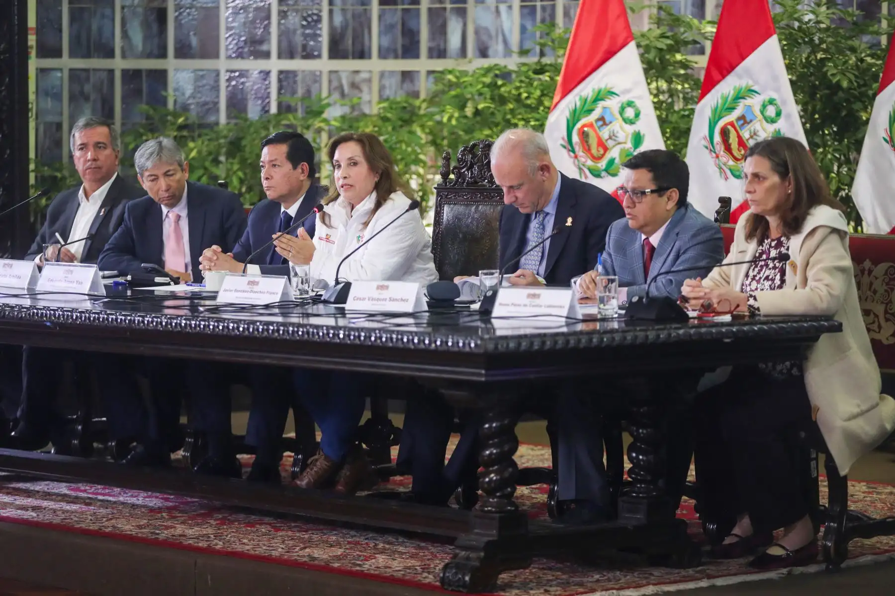 Presidenta Dina Ercilia Boluarte Zegarra brindó un balance de la Visita de Estado que lideró a la República Popular China. Foto. ANDINA/Prensa Presidencia