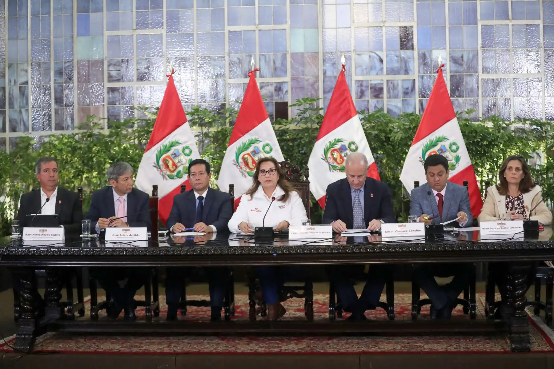 Presidenta Dina Ercilia Boluarte Zegarra brindó un balance de la Visita de Estado que lideró a la República Popular China. Foto. ANDINA/Prensa Presidencia