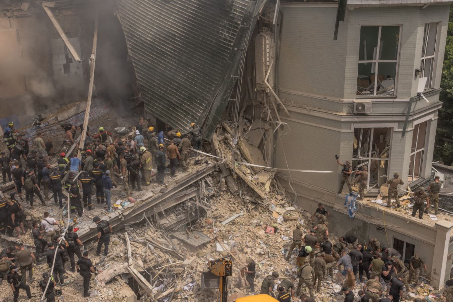 Ataque con misiles rusos en la capital ucraniana de Kiev Foto: AFP/Archivo