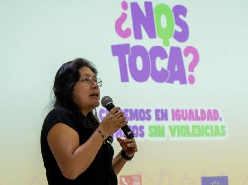 La región San Martín inicia la campaña ¿Nos toca?, para prevenir casos de violencia contra la mujer. ANDINA/Difusión